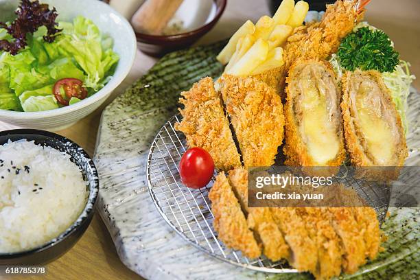 tonkatsu (pork cutlet) set meal - cutlet ストックフォトと画像