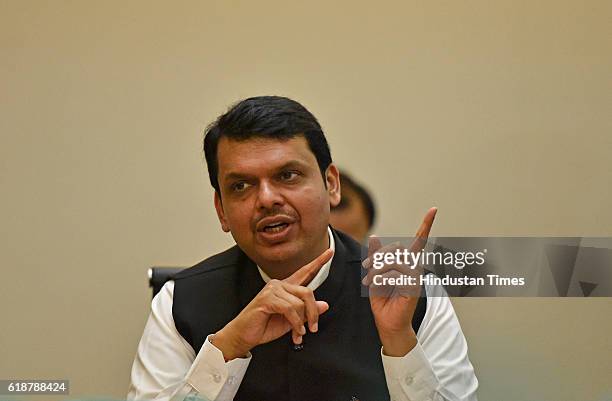 Devendra Interview Of Maharashtra Chief Minister Devendra Fadnavis Photos and ...