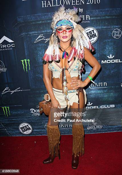 Model Jennifer Irene Gonzalez attends Maxim Magazine's annual Halloween party on October 22, 2016 in Los Angeles, California