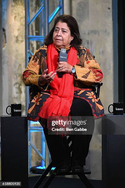 Razia Jan attends the BUILD Speaker Series to duscuss the film "What Tomorrow Brings" at AOL HQ on October 28, 2016 in New York City.