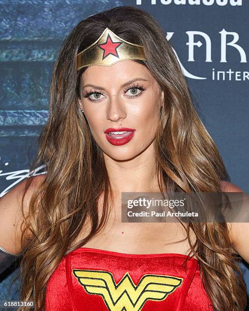 Personality / Model Hannah Stocking attends Maxim Magazine's annual Halloween party on October 22, 2016 in Los Angeles, California.