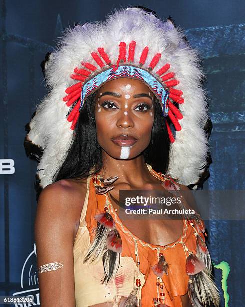 Reality TV Personality Kacey Leggett attends Maxim Magazine's annual Halloween party on October 22, 2016 in Los Angeles, California.