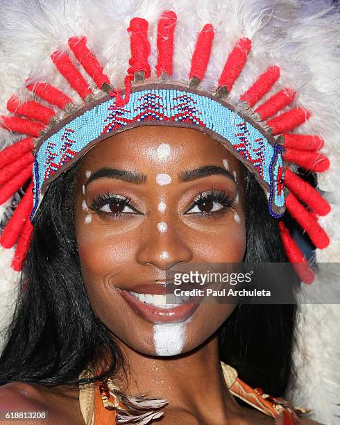 Reality TV Personality Kacey Leggett attends Maxim Magazine's annual Halloween party on October 22, 2016 in Los Angeles, California.