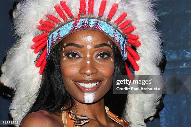 Reality TV Personality Kacey Leggett attends Maxim Magazine's annual Halloween party on October 22, 2016 in Los Angeles, California.