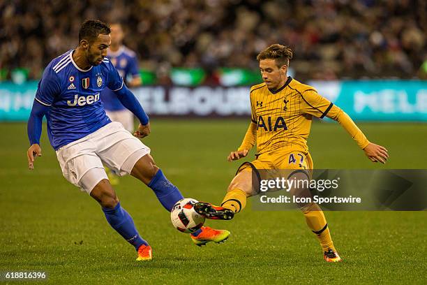 Matia Vitale of Juventus FC and Medhi Benatia of Juventus FC contest the ball during the International Champions Cup between Juventus FC and...