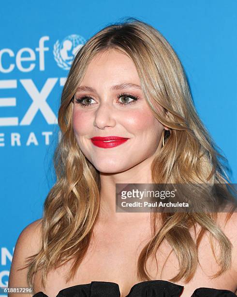 Actress Julianna Guill attends the 4th annual UNICEF Masquerade Ball at Clifton's Cafeteria on October 27, 2016 in Los Angeles, California.