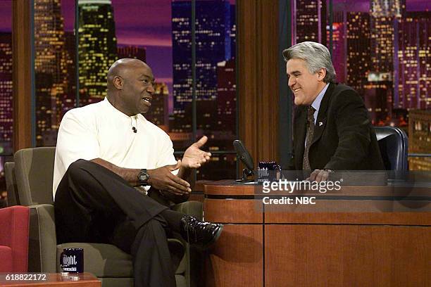 Episode 2427 -- Pictured: Actor Michael Clarke Duncan during an interview with host Jay Leno on February 10, 2003 --
