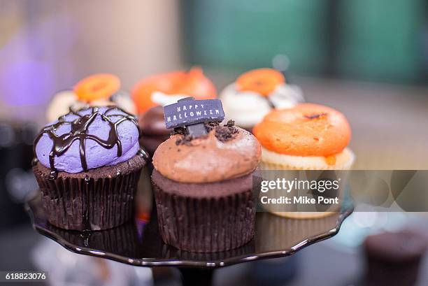 Cupcakes from "Georgetown Cupcake" seen on display at the Build series at AOL HQ on October 28, 2016 in New York City.