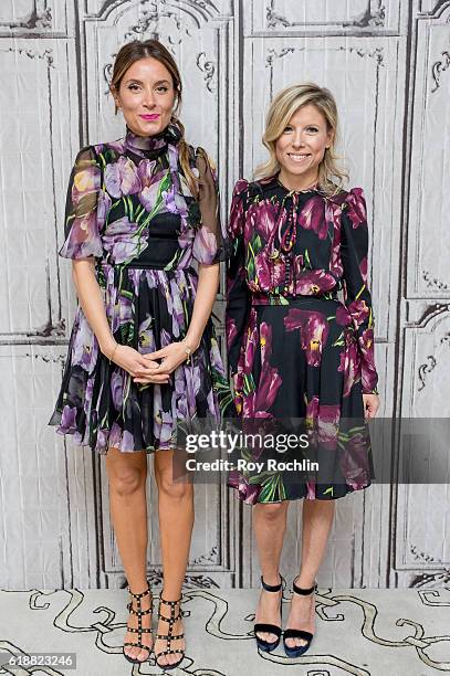 Katherine Kallinis Berman and Sophie Kallinis LaMontagne discuss Georgetown Cupcake at AOL HQ on October 28, 2016 in New York City.