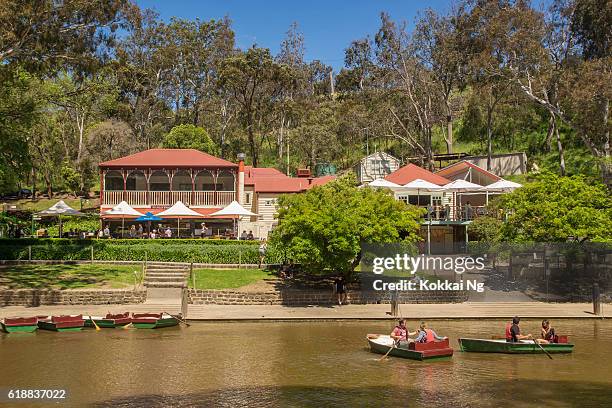 studley park boathouse - boathouse australia stock pictures, royalty-free photos & images