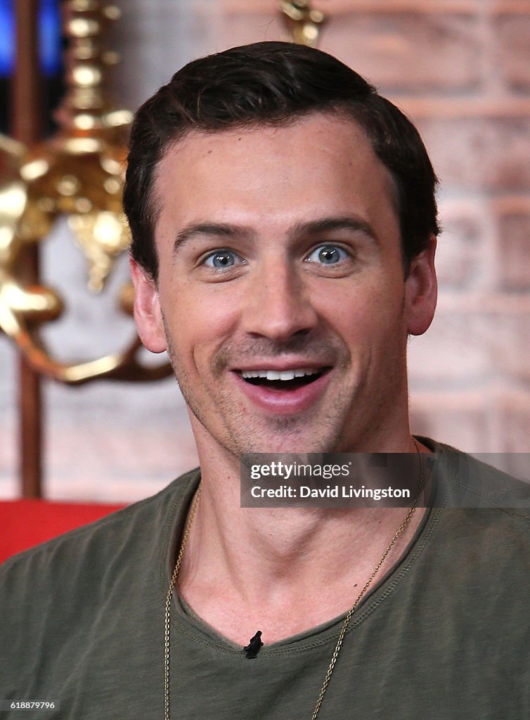 Ryan Lochte And Nico Tortorella Visit Hollywood Today Live
