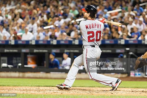 Washington Nationals first base baseman Daniel Murphy homers a National League East match-up between the first place Washington Nationals and the New...