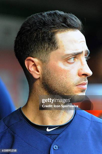 Milwaukee Brewers left fielder Ryan Braun in action against the Washington Nationals at Nationals Park in Washington, D.C. Where the Washington...