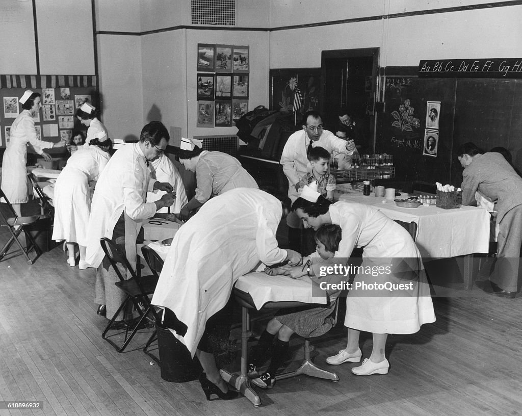 Polio Vaccinations In Class