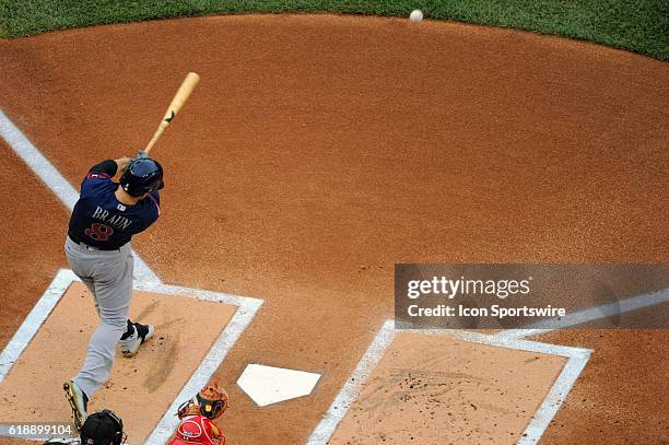 Milwaukee Brewers left fielder Ryan Braun is called out after batting out of order against the Washington Nationals at Nationals Park in Washington,...