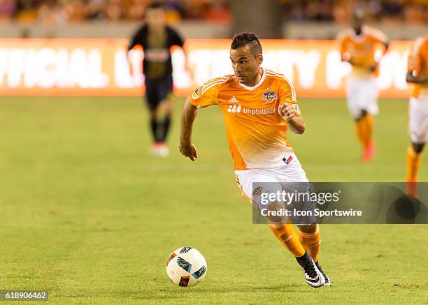 Houston Dynamo midfielder Alex during the MLS soccer match between Philadelphia Union and Houston Dynamo at BBVA Compass Stadium in Houston, Texas.