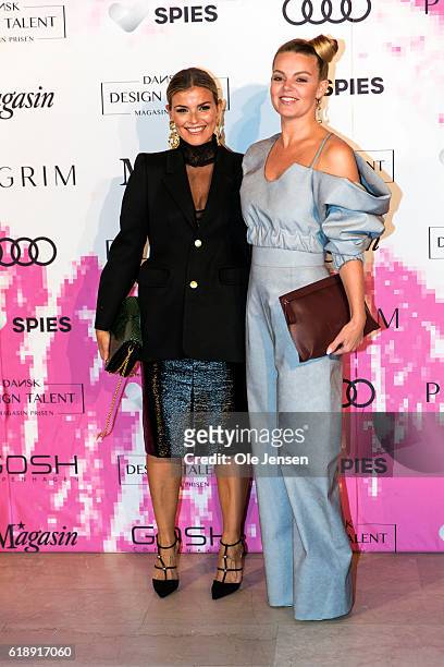 Singer and X-Faxtor judge Line Rafn arrives together with blogger Janka Polliani to the Danish Talent Award 2016 show at the National Gallery on...