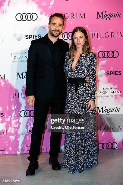 Singer Rasmus Walter arrives to the Danish Talent Award 2016 show at the National Gallery on October 27, 2016 in Copenhagen, Denmark.