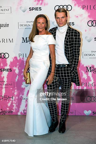 Cath Alexandrine Danneskjold-Smsoe , gallery owner, arrives to the Danish Talent Award 2016 show at the National Gallery on October 27, 2016 in...