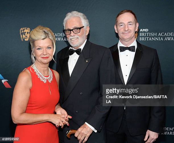 Los Angeles CEO Chantal Rickards, actor David Hedison, and BAFTA LA Chairman of the Board Kieran Breen attend the 2016 AMD British Academy Britannia...