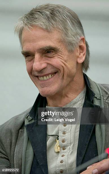 Actor Jeremy Irons participates in the White House 'Math and the Movies' event, which includes a panel discussion and screening of the film "The Man...