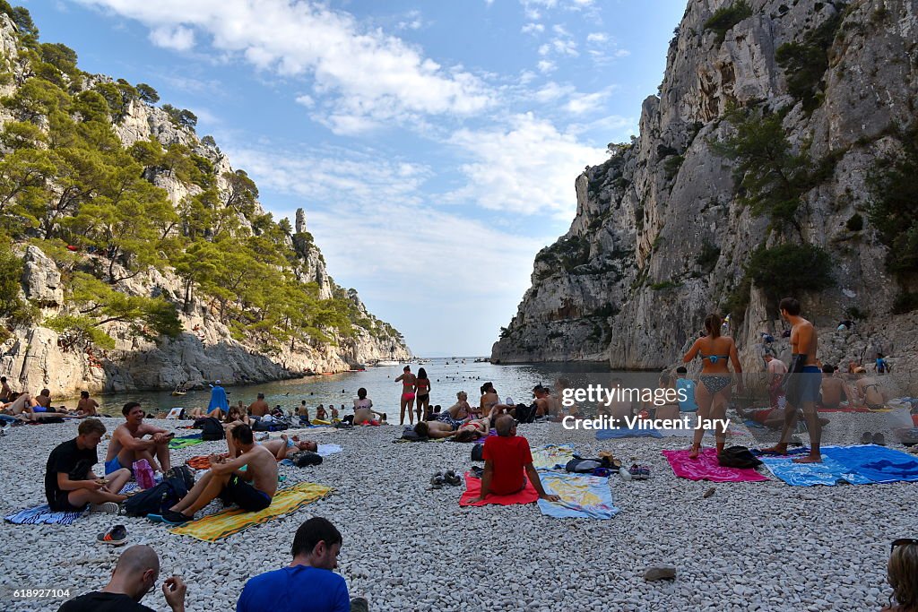 Calanque d'en vau  beach Cassis creeks, Azur Coast, France