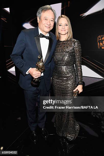 Honorees Ang Lee , recipient of the John Schlesinger Britannia Award for Excellence in Directing, and Jodie Foster, recipient of the Stanley Kubrick...