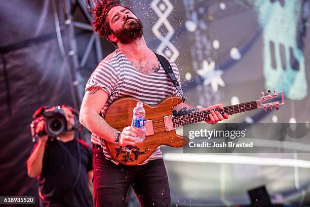 Yannis Philippakis of Foals performs during the Voodoo Music + Arts Experience at City Park on October 28, 2016 in New Orleans, Louisiana.