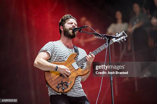 Yannis Philippakis of Foals performs during the Voodoo Music + Arts Experience at City Park on October 28, 2016 in New Orleans, Louisiana.