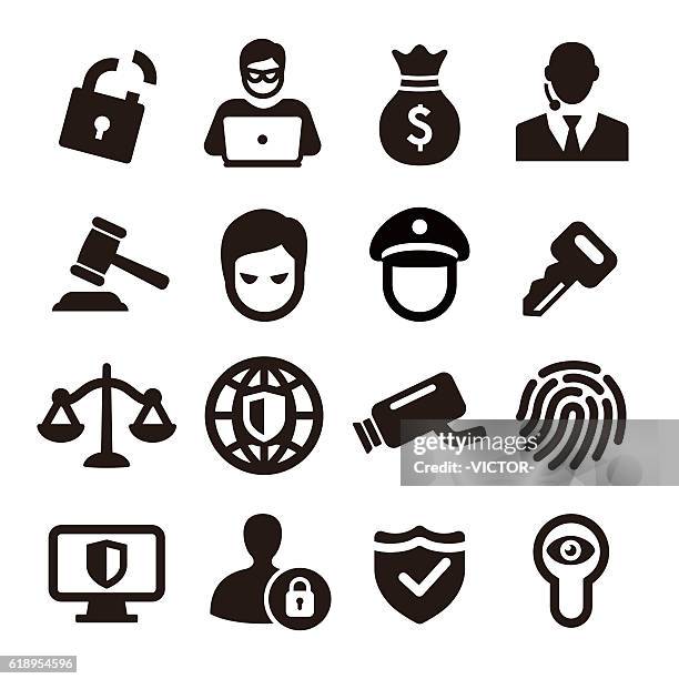 security icons - acme series - money law stock illustrations