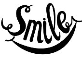 Hand Drawn Lettering Word Smile