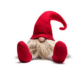 Seated red christmas dwarf
