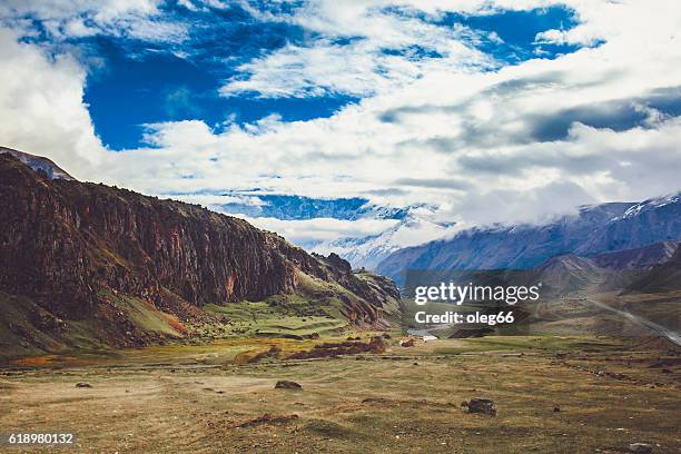 mountain landscape - caucasus stock pictures, royalty-free photos & images