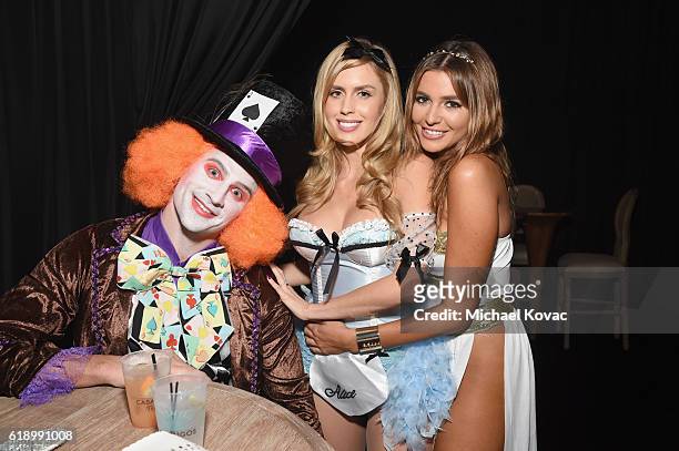 Ryan Lochte and Kayla Rae Reid attend the Casamigos Halloween Party at a private residence on October 28, 2016 in Beverly Hills, California.