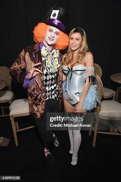 Ryan Lochte and Kayla Rae Reid attend the Casamigos Halloween Party at a private residence on October 28, 2016 in Beverly Hills, California.