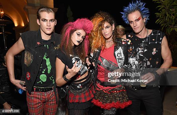 Presley Walker Gerber, Kaia Jordan Gerber, model Cindy Crawford and Casamigos co-founder Rande Gerber attend the Casamigos Halloween Party at a...