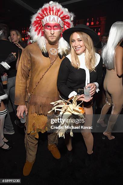 Hilary Duff and Jason Walsh attend the Casamigos Halloween Party at a private residence on October 28, 2016 in Beverly Hills, California.