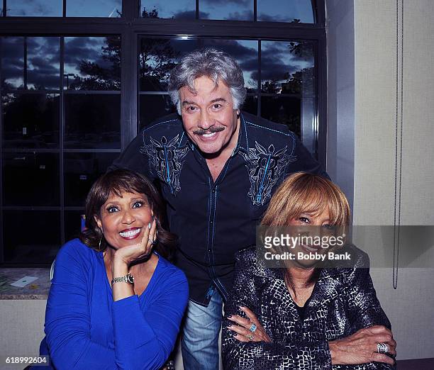 Tony Orlando and Dawn, Joyce Vincent Wilson and Telma Hopkins attends 2016 Chiller Theatre Expo Day 1 at Parsippany Hilton on October 28, 2016 in...