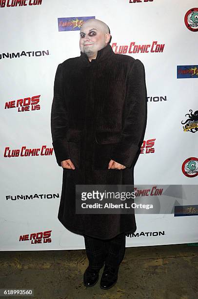 Chad Edward Lee Evett as Uncle Fester attends Club Comic Con Launch Party held at Globe Theatre on October 28, 2016 in Los Angeles, California.