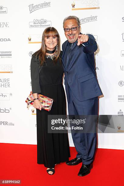 German actor Wolfgang Stumph and his wife Christine Stumph attend the Goldene Henne on October 28, 2016 in Leipzig, Germany.