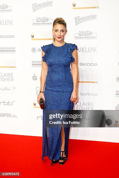 German-turkish actress Arzu Bazman attends the Goldene Henne on October 28, 2016 in Leipzig, Germany.