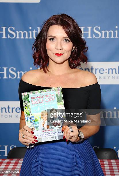 Great British Bake Off winner Candice Brown signs copies of 'The Great British Bake Off: Perfect Cakes & Bakes to Make at Home' at WHsmith on October...