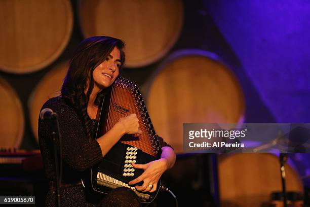 Danielle Aykroyd performs as part of the Wesley Stace's Cabinet of Wonders show at City Winery on October 28, 2016 in New York City.