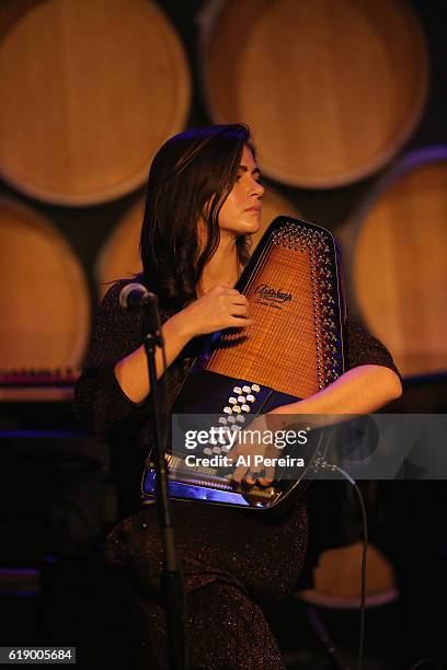 Danielle Aykroyd performs as part of the Wesley Stace's Cabinet of Wonders show at City Winery on October 28, 2016 in New York City.