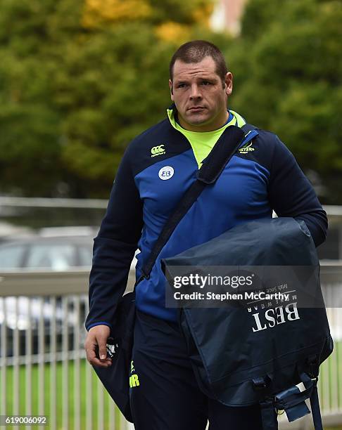 Dublin , Ireland - 29 October 2016; Mike Ross of Leinster arrives ahead of the Guinness PRO12 Round 7 match between Leinster and Connacht at the RDS...