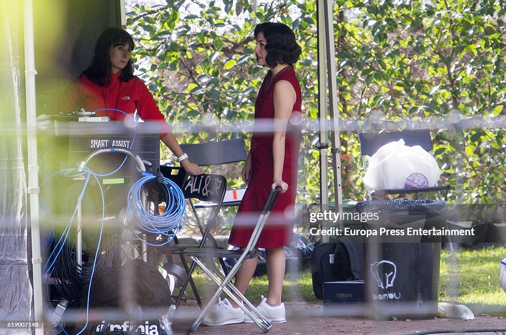Set Filming of 'Las Chicas Del Cable' Netflix Serie In Madrid