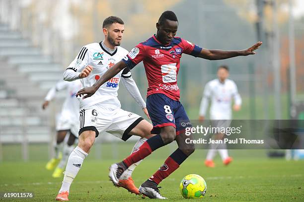 Joseph Romeric LOPY of Clermont during the French Ligue 2 between Clermont and Amiens at Stade Gabriel Montpied on October 29, 2016 in...