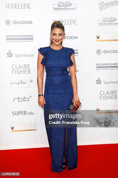 German-turkish actress Arzu Bazman attends the Goldene Henne on October 28, 2016 in Leipzig, Germany.