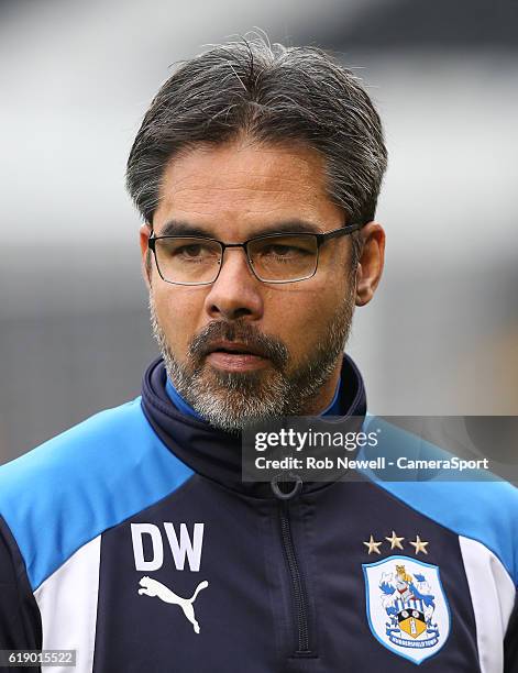 Huddersfield manager David Wagner during the Sky Bet Championship match between Fulham and Huddersfield Town at Craven Cottage on October 29, 2016 in...