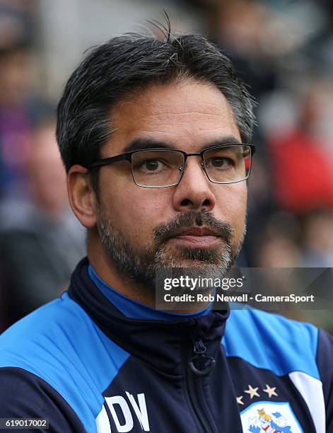 Huddersfield manager David Wagner during the Sky Bet Championship match between Fulham and Huddersfield Town at Craven Cottage on October 29, 2016 in...